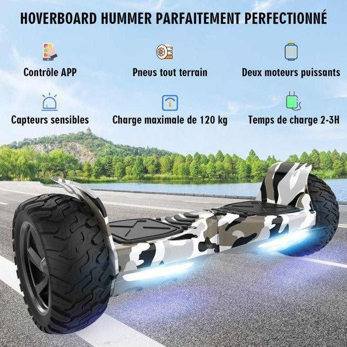 RCB Hoverboard Hummer All-Terrain, 8,5 Zoll, LED, Bluetooth, Camouflage - Bild 3