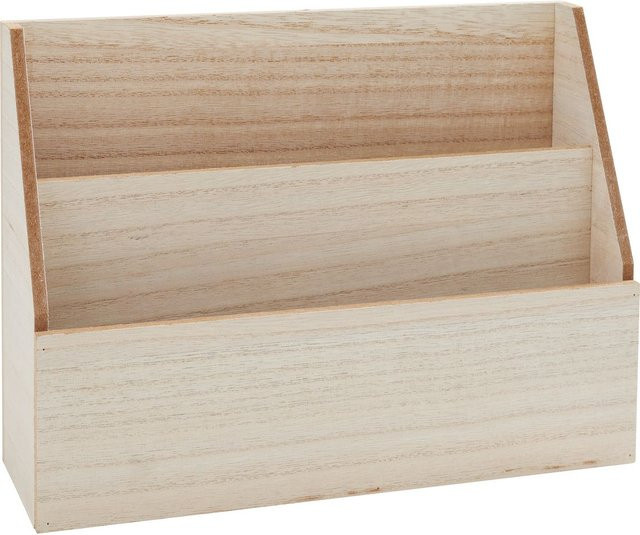 VBS Schreibtisch-Organizer Mail aus MDF-Holz in Beige - Bild 1