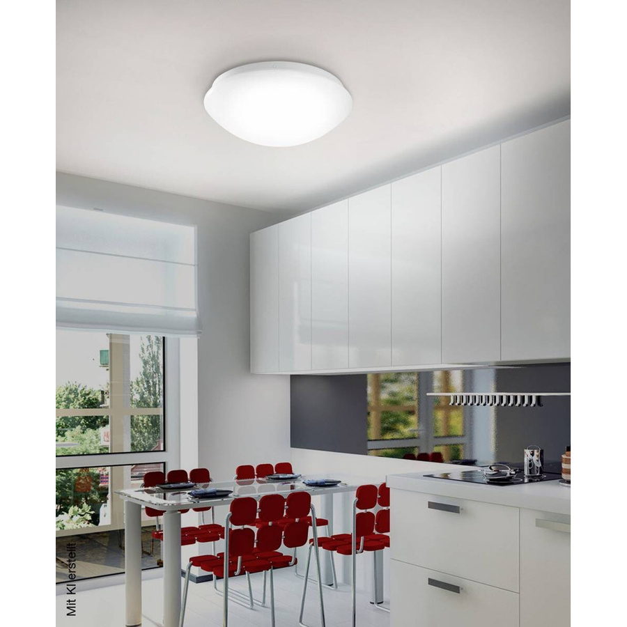 Just Light Deckenleuchte Andrea in Weiß aus Metall und Kunststoff mit LED und warmweißem Licht, Höhe: 10 cm, Durchmesser: 24,5 cm - Bild 2