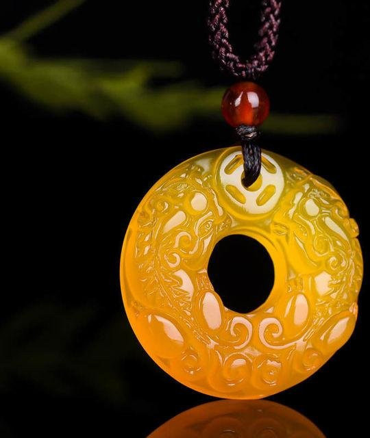 Wucifang Jewelry Anhänger, Chalcedon, Achat, Schwarz, Damen - Bild 1