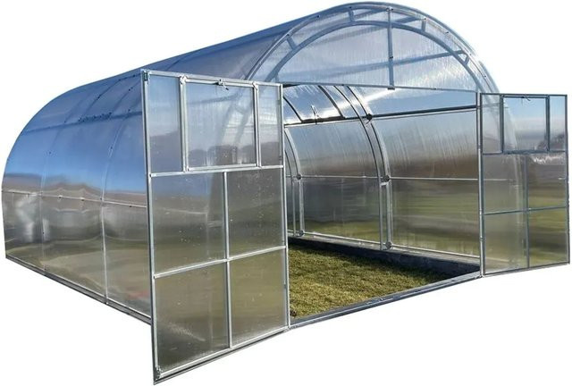 Garten Dream Gewächshaus Oasis mit 10mm Polycarbonat und verzinktem Stahl in Transparent, B/T/H: 12 x 4 x 2,89 m - Bild 1
