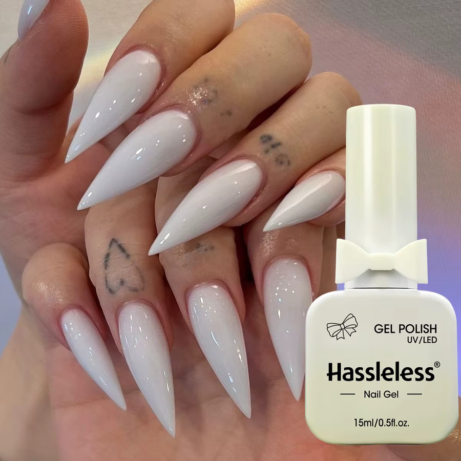 Hassleless Jelly-Gel-Nagellack, milchig-weiß, 15 ml - Bild 3