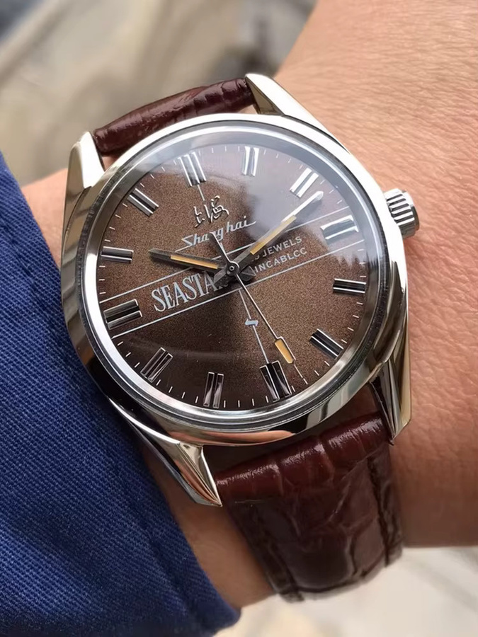 KEAOIRUS Armbanduhr, Handaufzug, 36 mm, Herren, Leder, Schwarz - Bild 3