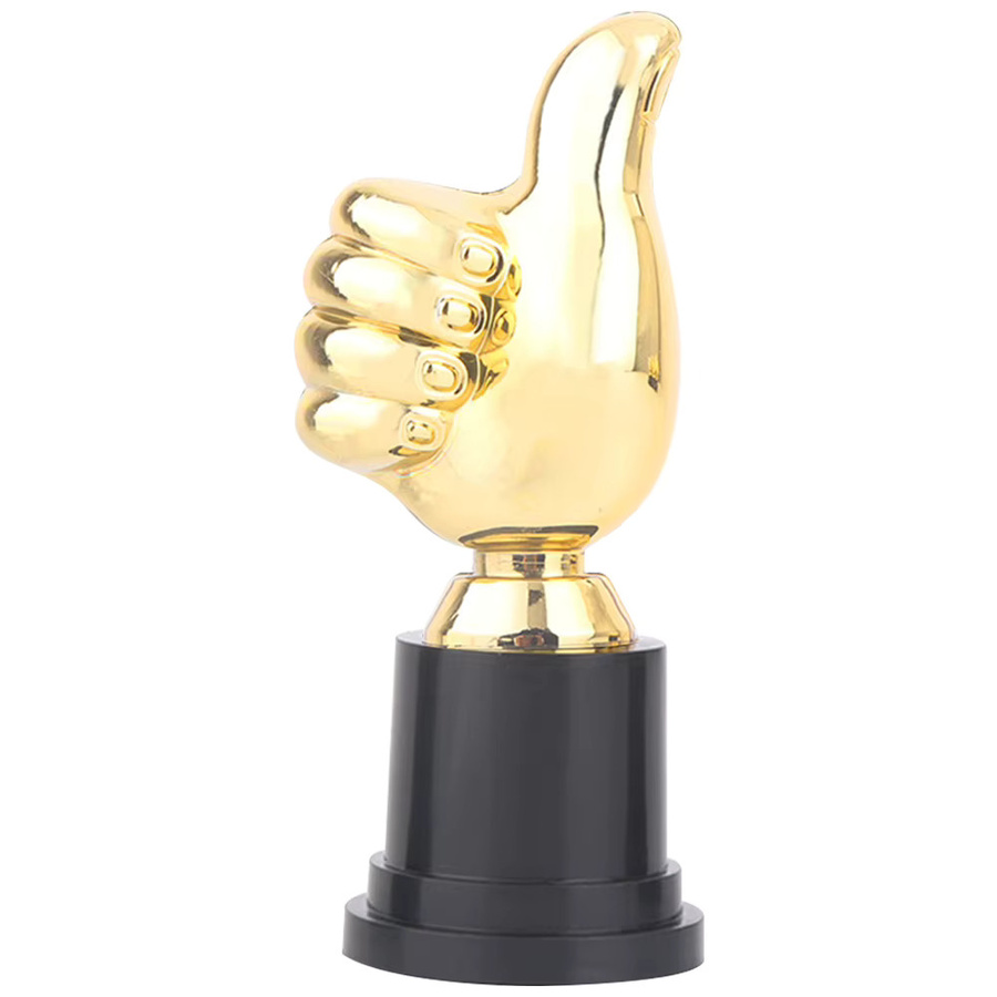 APWIKOGER Thumbs Up Trophy Gold Mini-Siegespokale aus Kunststoff für Kinder und Wettbewerbe - Bild 2