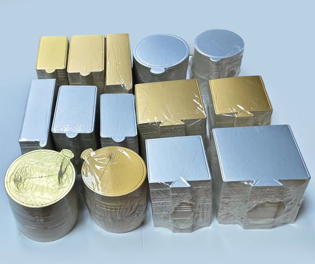 Meibum Pappgebäck-Dekorationstunter aus Papier für Desserts und Kuchen, 100 Stück pro Packung, in Gold oder Silber - Bild 1