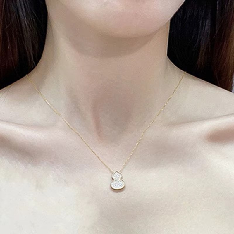 Huitan Halskette mit Anhänger, Gold, Zirkonia, Damen - Bild 4