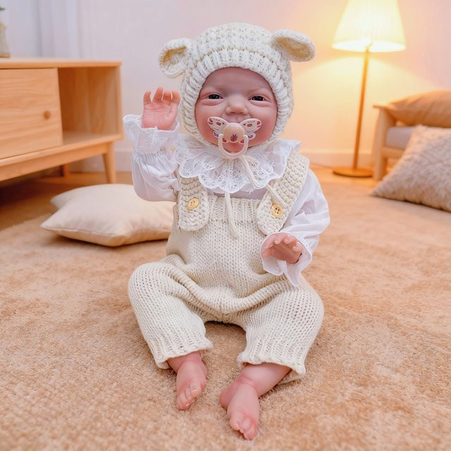 NPK Charlie Neugeborene Babypuppe Mädchen, 19 Zoll, Soft Touch, ab 0 Jahren - Bild 1