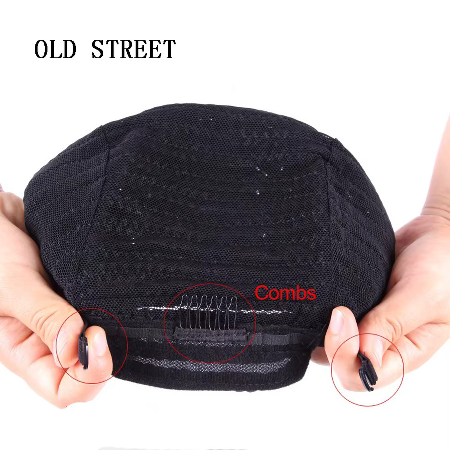 OLD STREET Cornrow Geflochtene Perückenkappe, Häkel-Synthetik-Haarwebart, Unisex - Bild 5