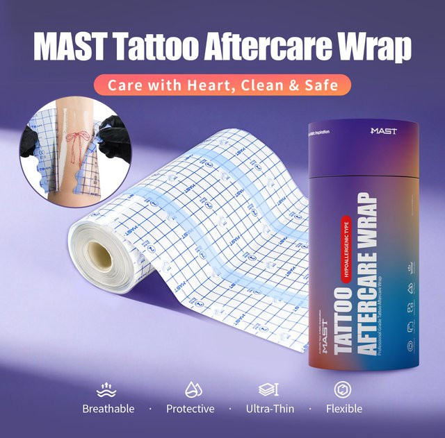 MAST Wundauflage-Rolle für Tattoo-Nachpflege, wasserdicht, transparent - Bild 1