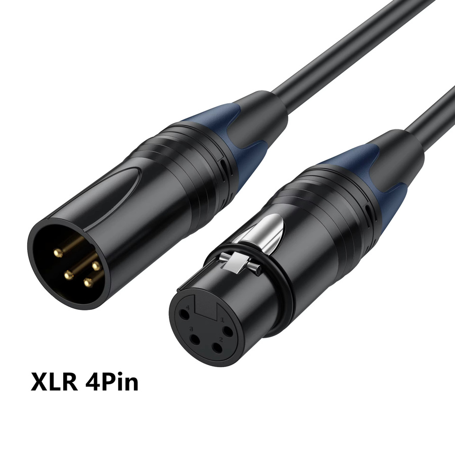 XLR Stecker auf Buchse Versorgungskabel in Schwarz für DSLR Kamera, Überwachung, DMX und Audio Mischpult - Bild 4