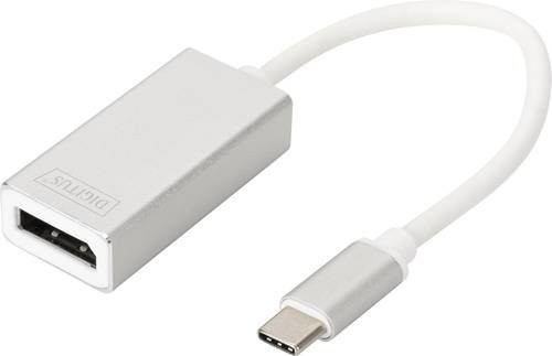 Digitus DA-70844 USB-C auf DisplayPort Adapter in Silber/Weiß für 4K Auflösung - Bild 1