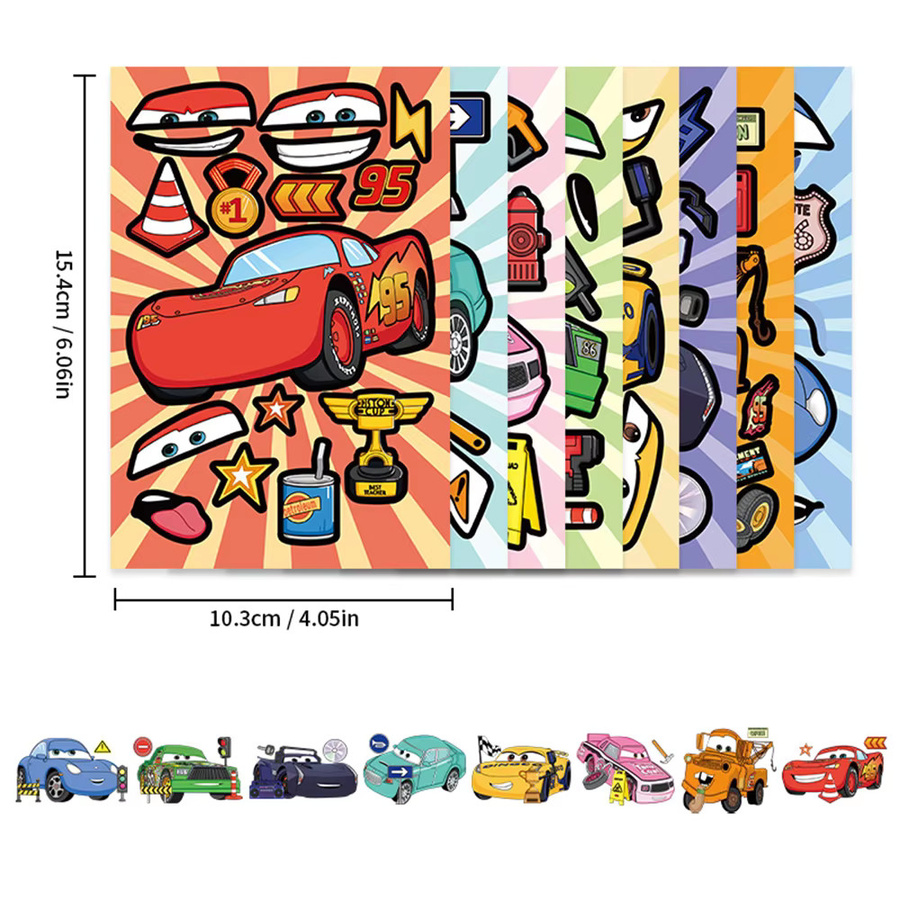 Disney Cars Lightning McQueen Puzzle-Aufkleber, Bunt - Bild 3