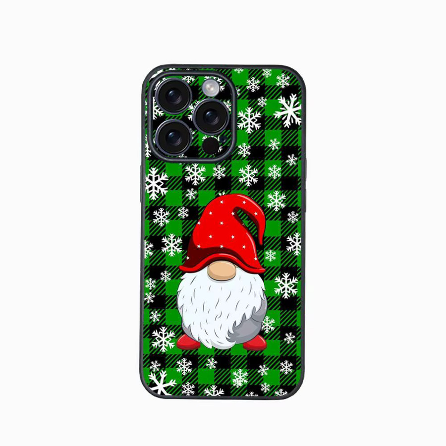 Weihnachtliche iPhone Handyhülle Gnomes Buffalo Plaid mit Metallknopf in Multicolor für Apple iPhone 17, 16, 15, 14, 13, 12 und Pro Max Modelle - Bild 4