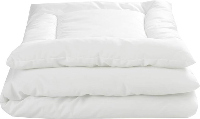 Julius Zöllner 2-tlg. Steppbett-Set Hygiena in Weiss mit Steppdecke und Flachkissen, 3.5 TOG, B/H: 80 x 80 cm und 35 x 40 cm - Bild 1