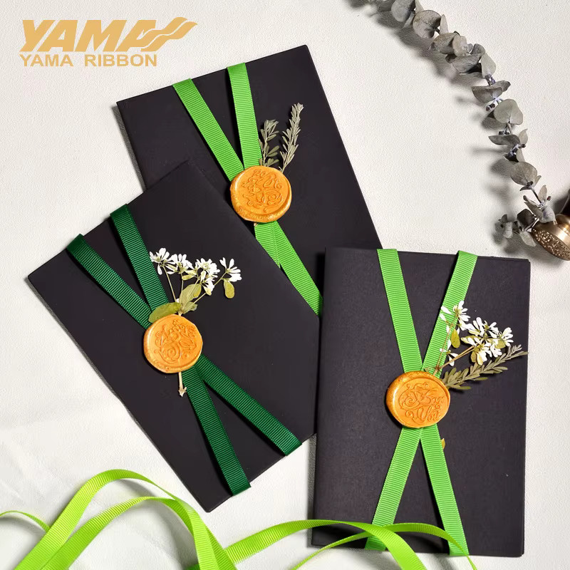 YAMA Ripsband in Hell- und Dunkelgrün für DIY-Kleidung, Verpackungen und Hochzeitsdekorationen, 100 Yards - Bild 2