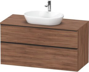 Duravit Waschtischunterschrank D-Neo in Schwarz und Nussbaum, B/T: 120 x 55 cm - Bild 1