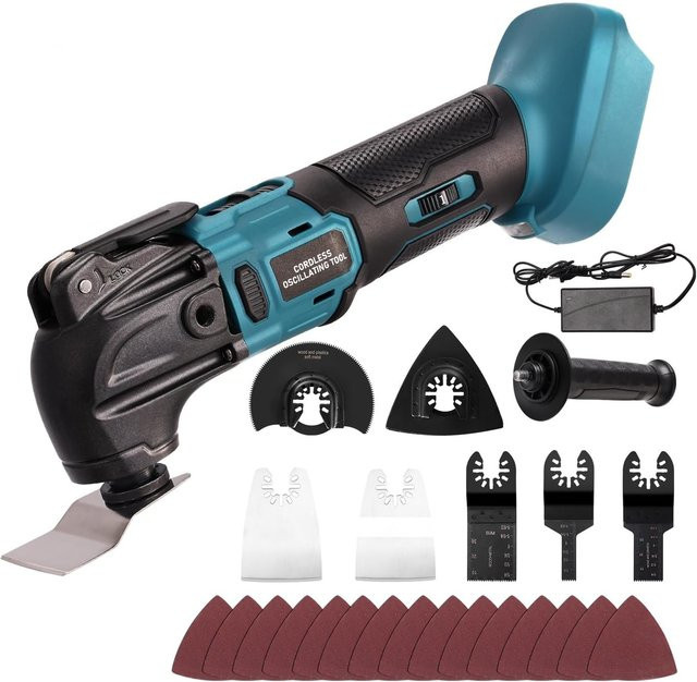 Makita 22000OPM Multi Tool Akku-Oszillierwerkzeug mit Schnellspanner für 18 V LXT Akkus in Blau - Bild 1