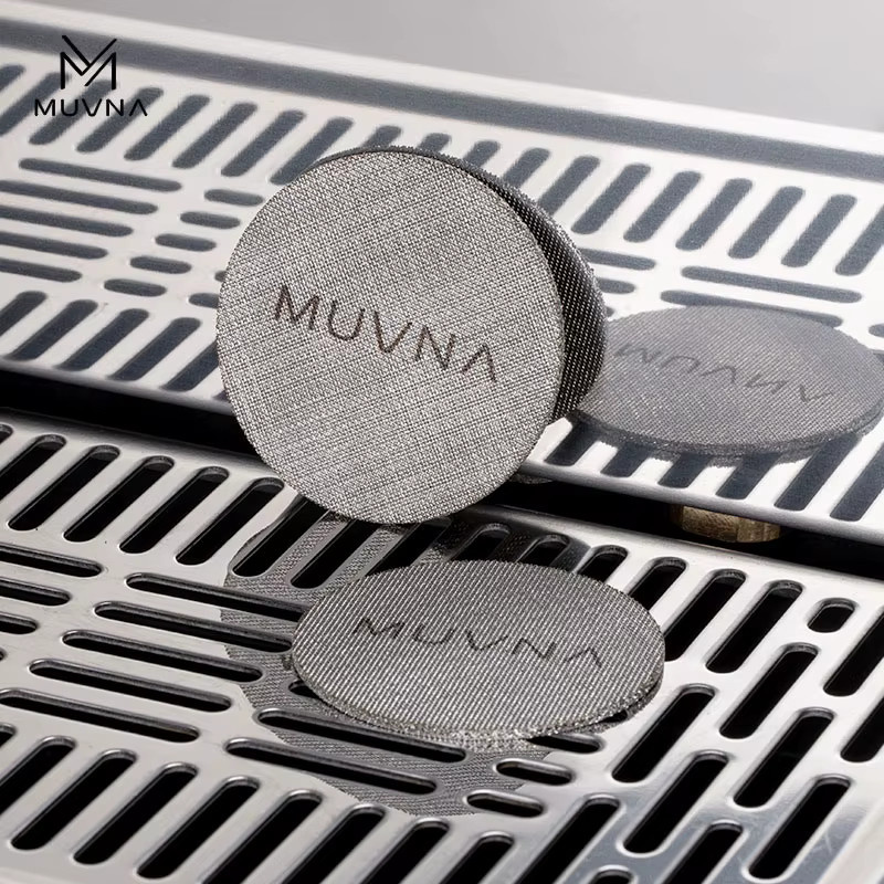 Muvna Espresso Puck Sieb aus Edelstahl in Silber, runder Kaffeefilter für Baristas - Bild 5