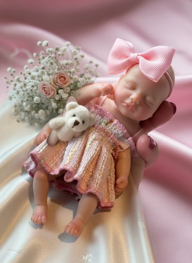 AizwaX Reborn Mädchen Puppe, Silikon, Bunt / Mehrfarbig - Bild 4