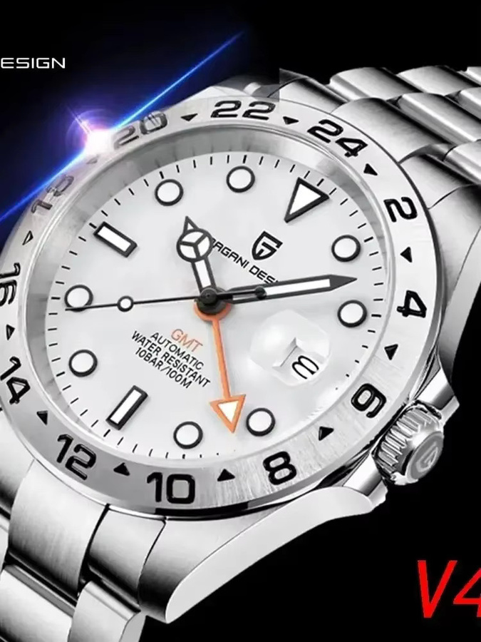 Pagani Design GMT Automatik-Armbanduhr, Edelstahl, Saphirglas, Herren - Bild 6