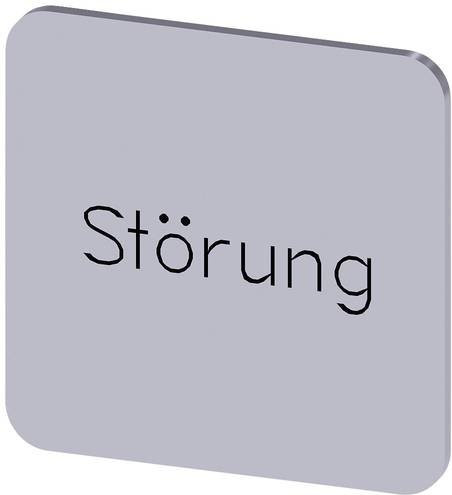 Siemens Bezeichnungsschild quadratisch 3SU1900-0AF81-0AQ0 Störung in Silber und Schwarz, B: 2,2 cm x H: 2,2 cm, 10 Stück - Bild 1