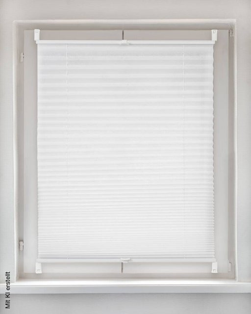 POCOline Spannplissee Non Woven in Weiß, semi-transparent, B/H: 40 x 130 cm - Bild 1