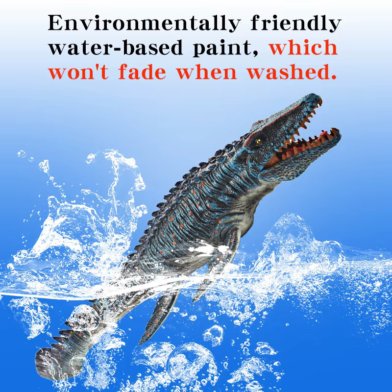 XIALIBAOMOWAN Mosasaurus Modell, Dinosaurier Action Figur, Grau, PVC - Bild 3