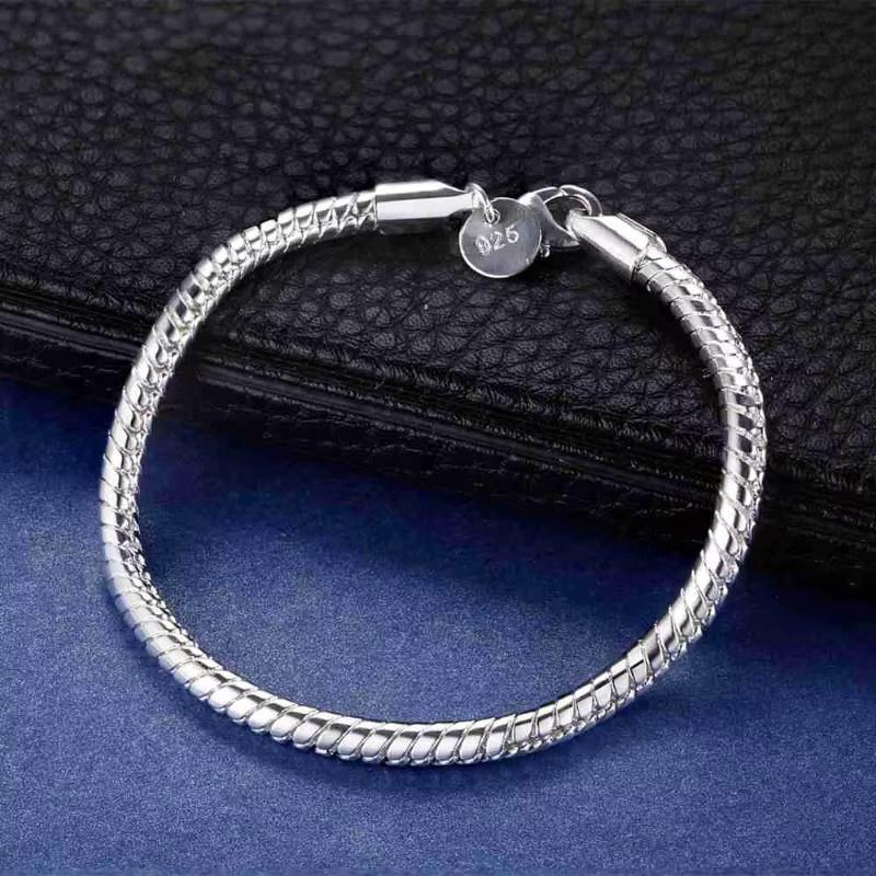 SAY Armband 925 Silber, Schlangenkette, 3 mm, Damen - Bild 5