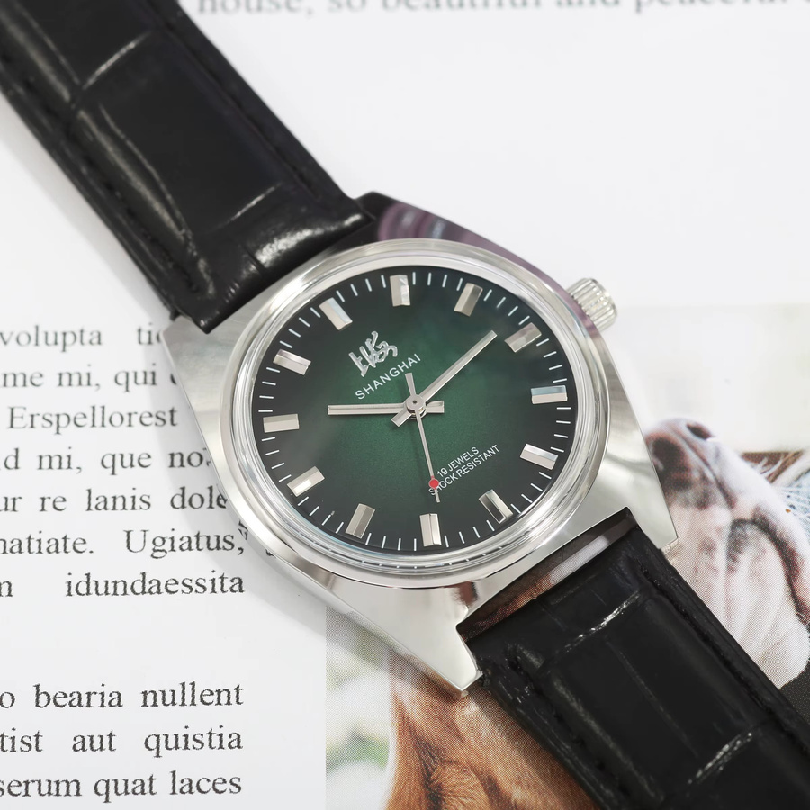 HEIMDALLR Armbanduhr, Handaufzug, Edelstahl, 36 mm, Herren, Grün - Bild 2