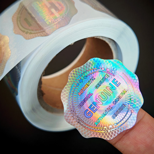 500 Stück Holographische Sicherheitsaufkleber als Manipulationssichere Hologramm-Etiketten in Multicolour - Bild 1