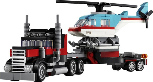 LEGO Creator Tieflader mit Hubschrauber Konstruktionsspielzeug - Bild 3