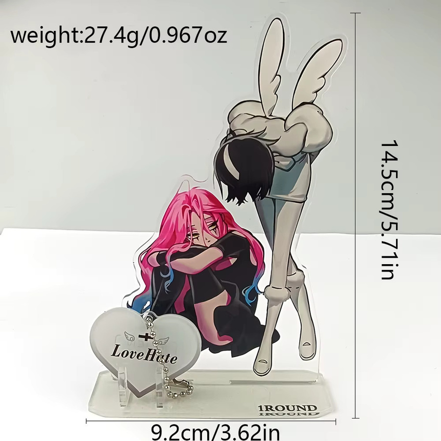 AlienStage Anime Acryl Figur Stand Schwarz und Weiß Tischdekoration - Bild 1