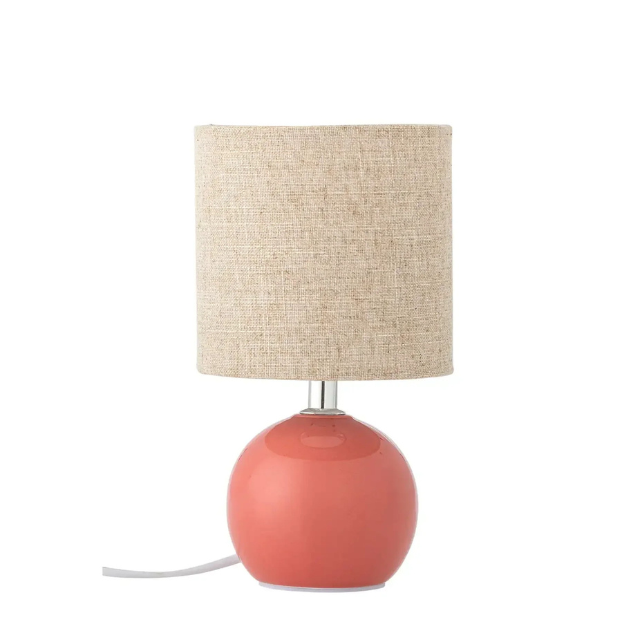 Bloomingville Tischlampe Valdis aus Keramik in Rosa und Beige, Höhe: 24 cm - Bild 1