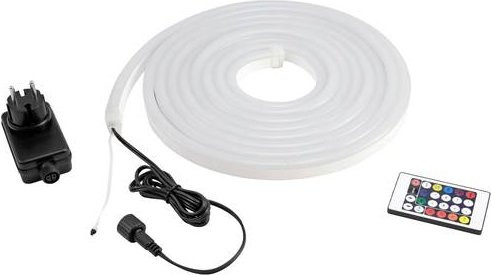 Eurolite LED Pixel Neon Flex 12V RGB Lichtschlauch Set mit Fernbedienung, Multicolor, 5m - Bild 1