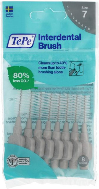 TePe Original Interdentalbürsten, 8 Stück, Grau, 1,3 mm - Bild 1