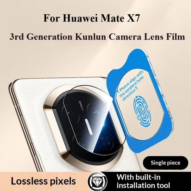 Transparenter Kameraschutz aus gehärtetem Glas für Huawei Mate X7 mit Installationswerkzeug und Anti-Scratch-Schutz - Bild 1