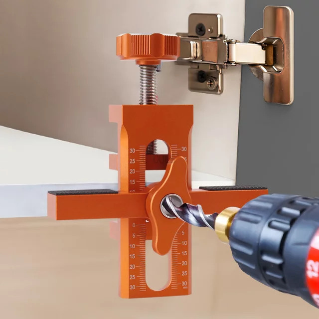 LTOOLS Verstellbare Schranktür-Montagevorrichtung aus Aluminiumlegierung in Orange - Bild 1