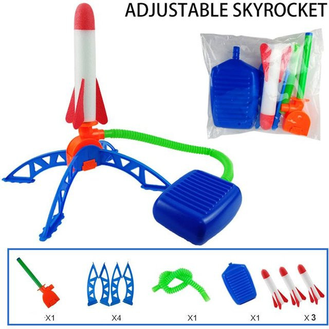 999 Kid Air Rocket Fußpumpe Launcher, Spielzeug, Outdoor Kinderspielset - Bild 1