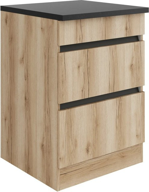 Optifit Küchen-Unterschrank Kaya290 mit Auszügen in WildEiche Nachbildung, Farbe: Braun, B/T/H: 60 x 60 x 88 cm - Bild 1