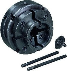 Holzstar 4-Backenfutter-Set für die Drechselbank in Schwarz mit 100 mm Durchmesser und Spannbereich außen 51-78 mm sowie innen 40-63 mm - Bild 1