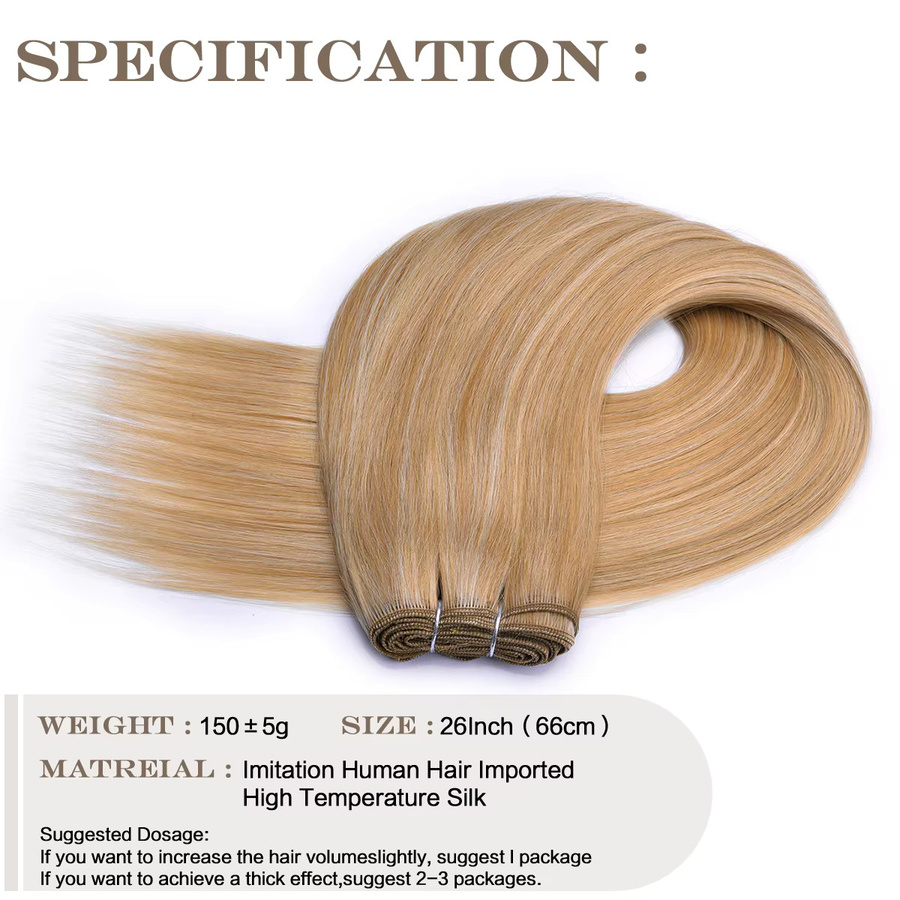 BUDABUDA Haarverlängerung, synthetische Fasern, glatt, 26 Zoll - Bild 3
