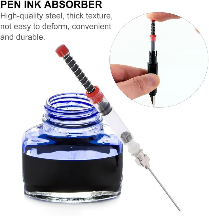 Tintenspritze Füller mit abnehmbarer stumpfer Nadelspitze für 3,4 mm Füllfederhalter-Konverter und Tintenzubehör - Bild 2