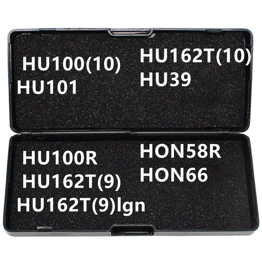 Lishi 2 in 1 Schlosser Werkzeug Set in Schwarz für verschiedene Schlosstypen wie HU100, HU100R, HU162T, GM39, HON58R, HON66, HON70, HU66, GM37, YH35R und TOY43AT - Bild 2