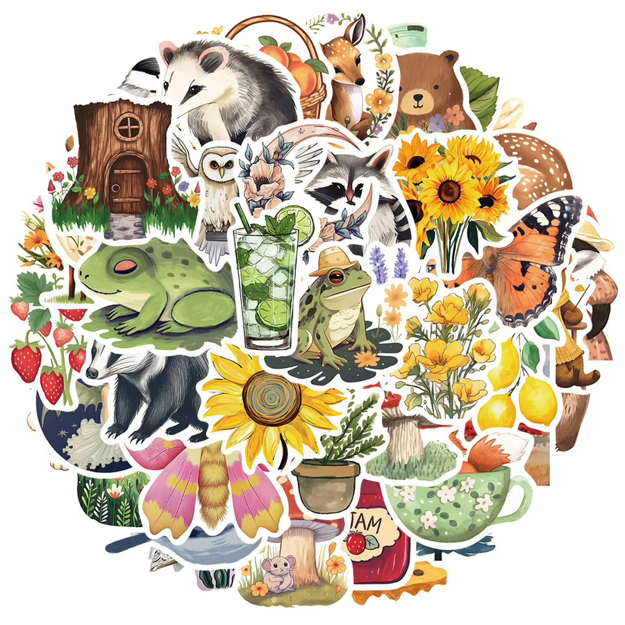 Rspctou Retro Cartoon Magischer Wald Graffiti-Aufkleber, Sticker - Bild 2
