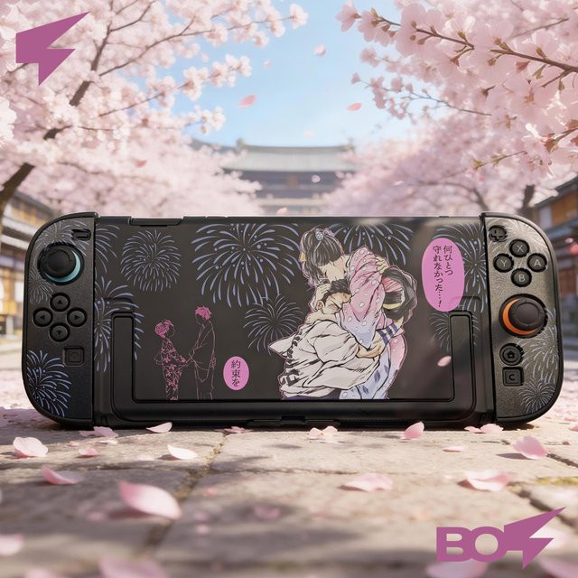 GSF Akaza Koyuki Love Schutzhülle für Nintendo Switch 2 und OLED, zweiteiliges Split-Shell-Design, Gaming-Cover in Multicolour - Bild 1