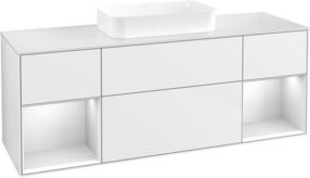V&B Waschtischunterschrank Finion in Weiß lackiert, B/T/H: 160 x 50,1 x 50,1 cm - Bild 1