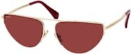 Max Mara MM 0122 32S Sonnenbrille, Cat Eye, Damen, Metall, Gold, Red - Bild 1
