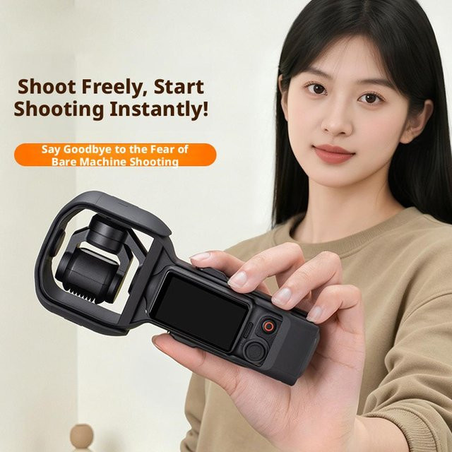 DJI Pocket 4 Snap-On Schutzhülle mit integriertem Gimbal-Schutz und Desktop-Ständer in Schwarz - Bild 1
