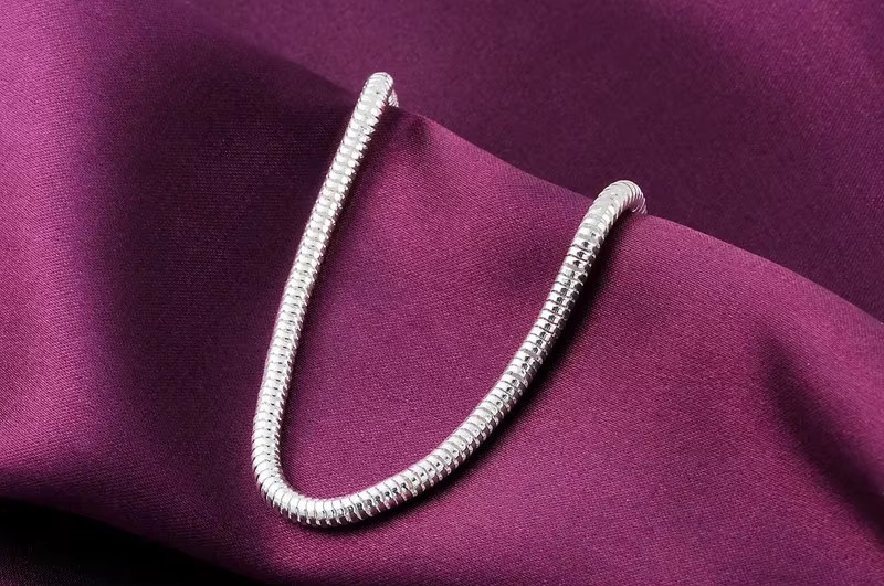 Armband 925 Silber, Schlangenknochenkette, 3 mm, Damen - Bild 3