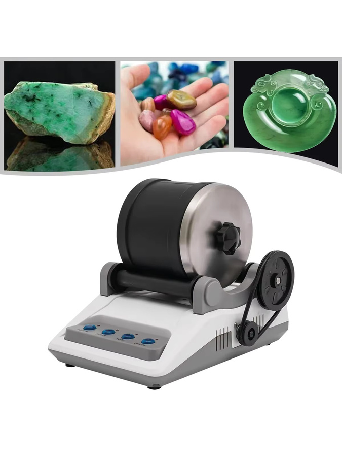 CNCEST Rock Tumbler Kit Steinpolierer-Set für Einsteiger mit 7-Tage-Timer, Weiß/Bunt/Mehrfarbig - Bild 5